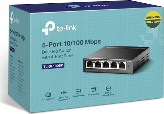 TP-LINK TL-SF1005P Unmanaged L2 PoE Switch with 5 Ethernet Ports