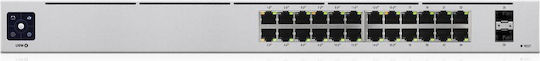 Ubiquiti UniFi USW 24 PoE Managed L2 / L3 PoE+ Switch with 24 Gigabit (1Gbps) Ethernet Ports and 2 SFP Ports