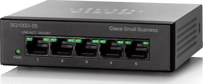 Cisco SG110D-05 Unmanaged L2 Switch με 5 Θύρες Gigabit (1Gbps) Ethernet