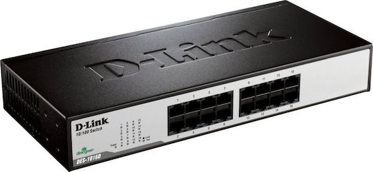 D-Link DES-1016D Unmanaged L2 Switch με 16 Θύρες Ethernet