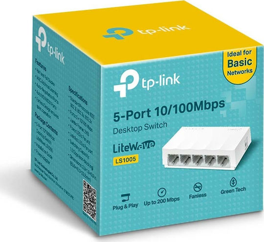 TP-LINK LS1005 Unmanaged L2 Switch with 5 Ethernet Ports