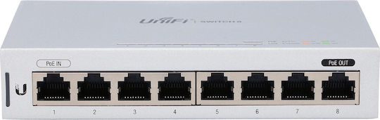 Ubiquiti Unifi Switch 8 Managed L2 PoE+ Switch με 8 Θύρες Gigabit (1Gbps) Ethernet