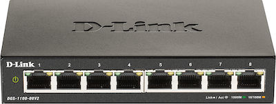 D-Link DGS-1100-08 Managed L2 Switch με 8 Θύρες Gigabit (1Gbps) Ethernet