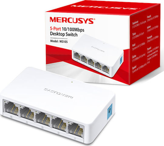 Mercusys MS105 Unmanaged L2 Switch with 5 Ethernet Ports