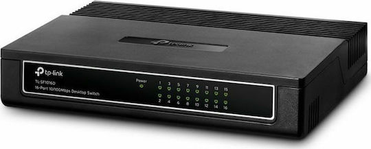 TP-LINK TL-SF1016D v7 Unmanaged L2 Switch με 16 Θύρες Ethernet