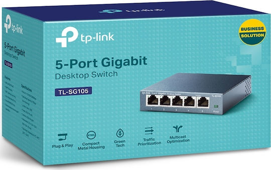 TP-LINK TL-SG105E Managed L2 Switch with 5 Gigabit (1Gbps) Ethernet Ports