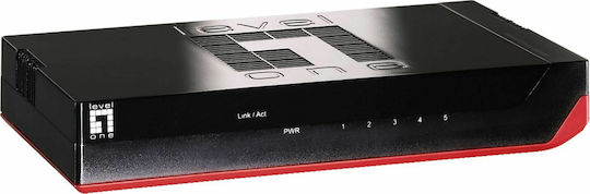 Level One GSW-0507 Unmanaged L2 Switch με 5 Θύρες Gigabit (1Gbps) Ethernet
