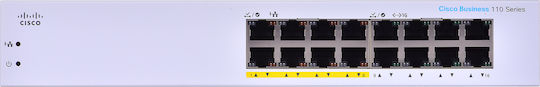 Cisco CBS110-16PP-EU Unmanaged L2 Switch με 16 Θύρες Gigabit (1Gbps) Ethernet
