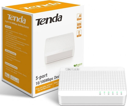 Tenda S105 Unmanaged L2 Switch με 5 Θύρες Ethernet