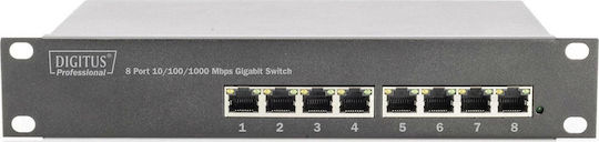 Digitus DN-80114 Unmanaged L2 Switch με 8 Θύρες Gigabit (1Gbps) Ethernet