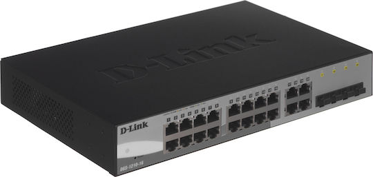 D-Link DGS-1210-16 Managed L2 Switch with 12 Gigabit (1Gbps) Ethernet Ports and 4 SFP Ports