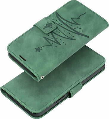 Forcell Mezzo Synthetic Leather Book Christmas Tree Green (Galaxy A32 5G)