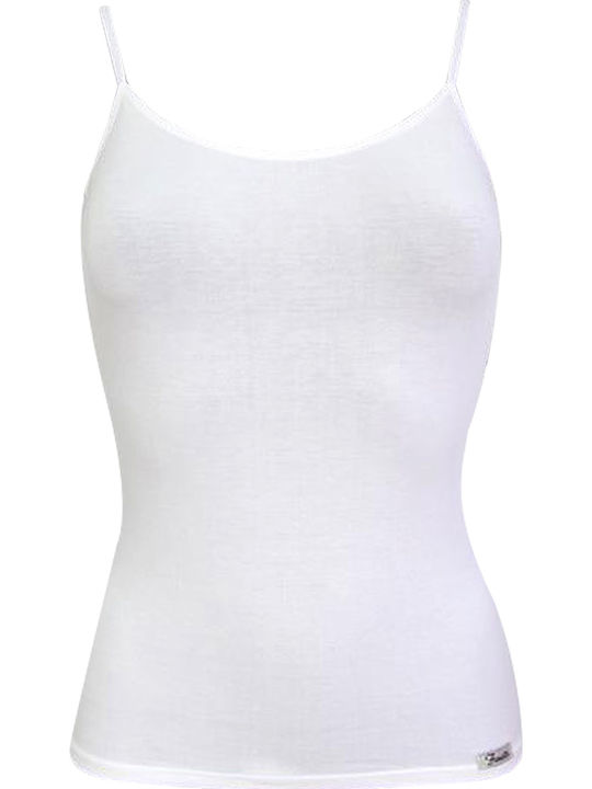Women's T-Shirt with Spaghetti Strap White