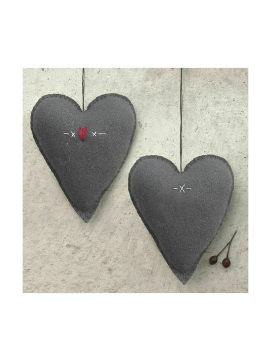 Synchronia Fabric Heart Christmas Tree Ornament 10x10cm Various Designs