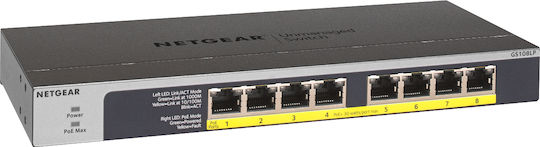 NetGear GS108LP Unmanaged L2 PoE+ Switch με 8 Θύρες Ethernet