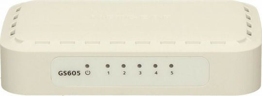 NetGear GS605 v5 Unmanaged L2 Switch με 5 Θύρες Gigabit (1Gbps) Ethernet