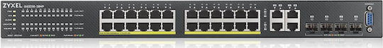 Zyxel GS2220-28HP v2 Verwalteter L2 Power over Ethernet Switch mit 24 Gigabit (1Gbps) Ethernet-Ports und 4 SFP-Ports