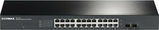 Edimax GS-1026 Unmanaged L2 Switch with 24 Gigabit (1Gbps) Ethernet Ports and 2 SFP Ports