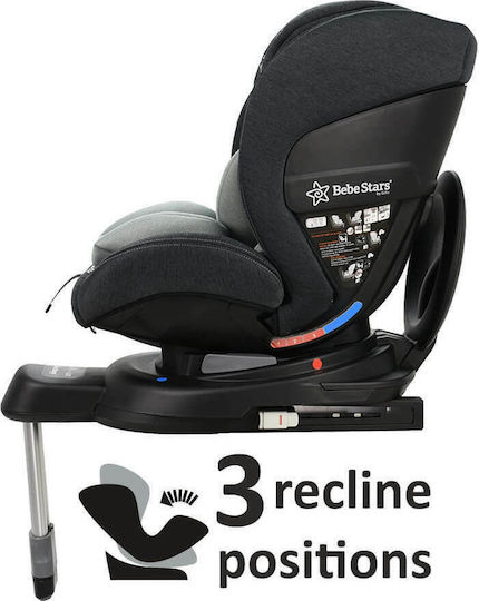 Bebe Stars Megan Καθισματάκι Αυτοκινήτου i-Size με Isofix Grey 0-25 kg