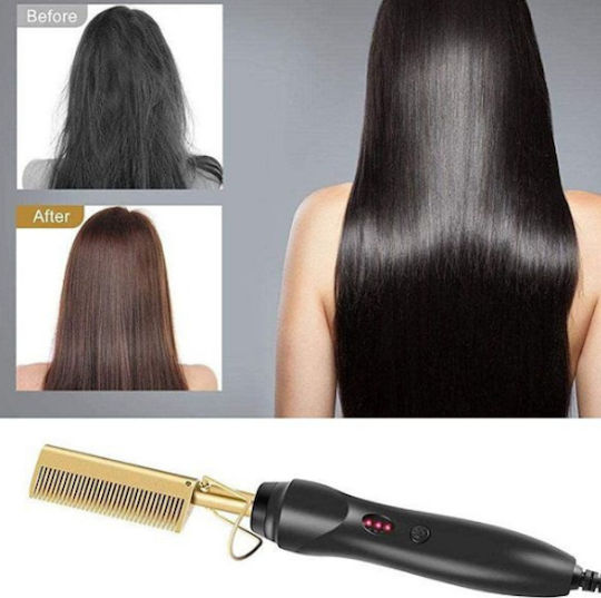 Andowl Ceramic Electric Brush for Straightening Hair and Beard