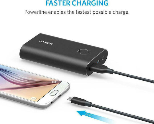 Anker PowerLine 0.9m Regular USB 2.0 to micro USB Cable Gray (A8132G11)