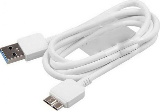 Samsung Regular USB 3.0 to micro USB Cable Λευκό 1m (ET-DQ10Y0WE)