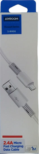 Joyroom Rebar Series S-M406 1m Regular USB 2.0 to micro USB Cable White (S-M406RM-1-WH)