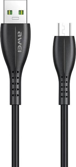 Awei Regular USB 2.0 to micro USB Cable Μαύρο 1m (CL-115M)