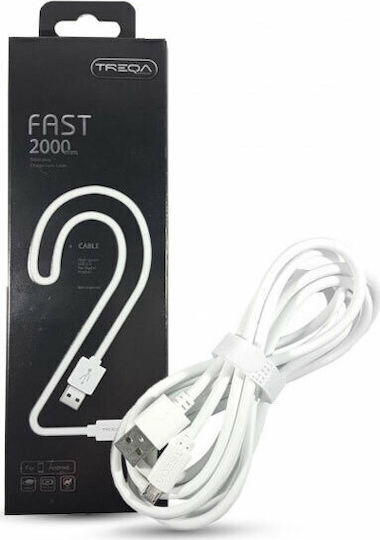 Treqa Regulär USB 3.0 auf Micro-USB-Kabel Weiß 2m (CA-8071) 1Stück