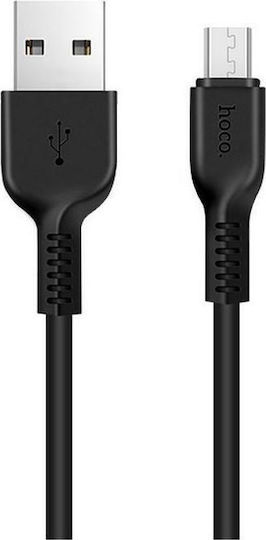 Hoco Regular USB 2.0 to micro USB Cable Μαύρο 1m (X13 Easy charged)