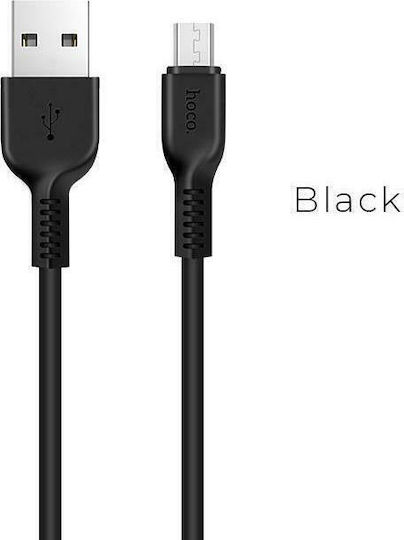 Hoco Regular USB 2.0 to micro USB Cable Μαύρο 1m (X13 Easy charged)