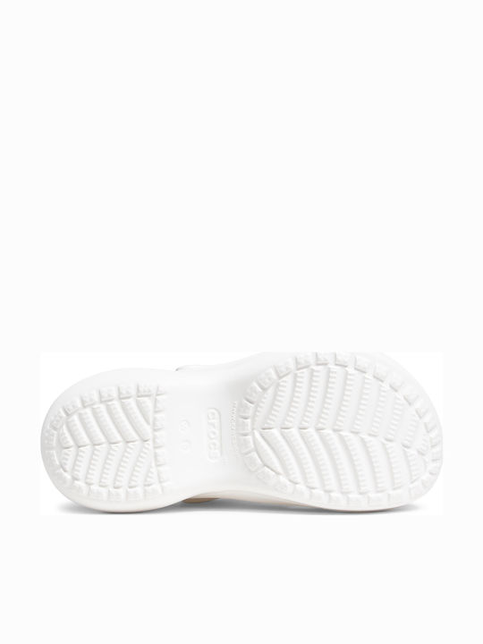 Crocs Classic Bae Γυναικεία Ανατομικά Σαμπό Λευκά