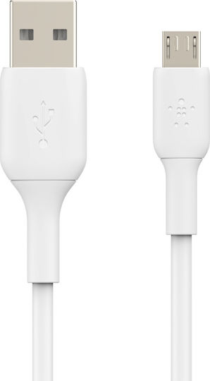 Belkin Regular USB 2.0 spre micro USB Cablu Alb 1m (CAB005bt1MWH) 1buc