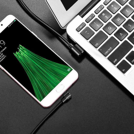 Hoco Angle (90°) / Regular USB 2.0 to micro USB Cable Κόκκινο 1.2m (U37)