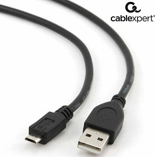 Cablexpert Regulär USB 2.0 auf Micro-USB-Kabel Schwarz 1m (CCP-MUSB2-AMBM-1M) 1Stück
