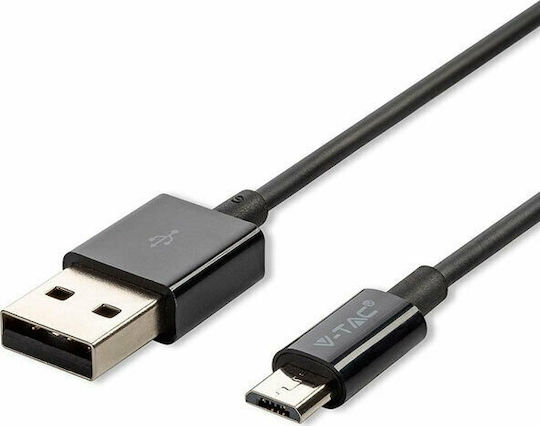 V-TAC Retractable to micro USB Cable Ασημί 1m (Silver)