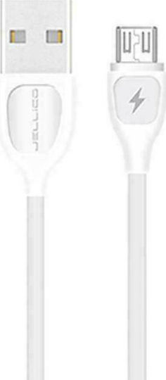 Jellico Regular USB 2.0 to micro USB Cable Λευκό 1m (34.912.0801)