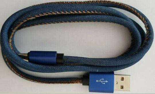 Gembird Premium Demin Braided USB 2.0 spre micro USB Cablu Albastru 1m (CC-USB2J-AMmBM-1M-BL) 1buc