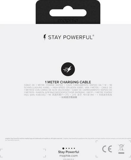 Mophie Braided USB 2.0 to micro USB Cable Μαύρο 1m (409903212)
