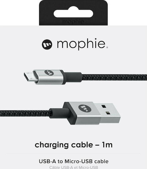 Mophie Braided USB 2.0 to micro USB Cable Μαύρο 1m (409903212)