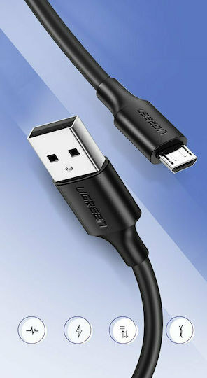Ugreen US289 Regular USB 2.0 to micro USB Cable Μαύρο 1m (60136) 1τμχ