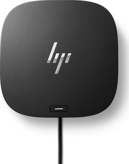 HP G5 Essential USB-C Docking Station with HDMI/DisplayPort 4K PD Ethernet and Support for 2 Monitors Black