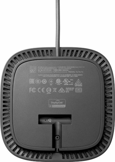 HP Universal G2 USB-A / USB-C Docking Station με HDMI/DisplayPort 4K PD Ethernet Μαύρο