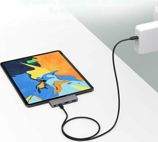 Choetech HUB-M13 USB-C Docking Station με HDMI 4K PD Γκρι