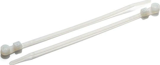 Powertech Кабелни Аксесоари Пластмасови 150mmx4mm в Бял Цвят 50 бр TIES-023