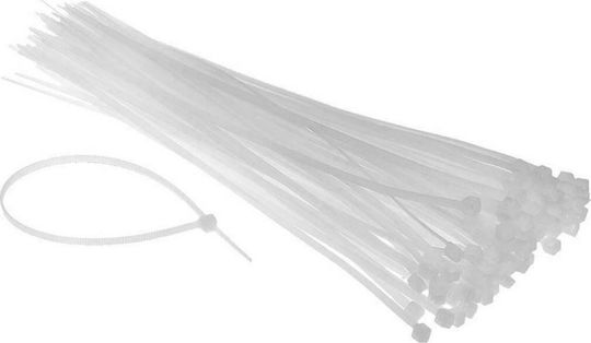 Benman Cable Ties Plastic 100mmx2.5mm in White Colour 100pcs 70767