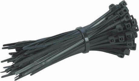 Sapiselco Plastic Cable Ties 200mmx3.5mm In Black Colour 100 Pieces SEL.3.223