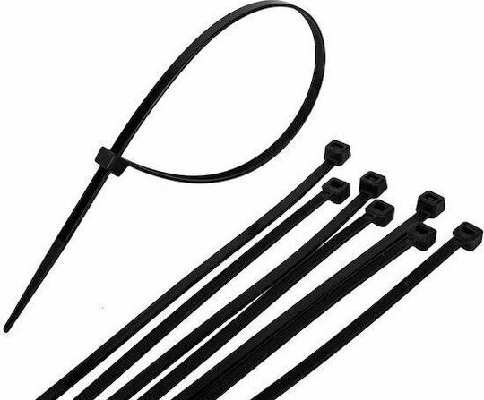 SAS Δεματικά Καλωδίων Πλαστικά 300mmx4.8mm σε Μαύρο χρώμα (100τμχ) (AK-KO-115)