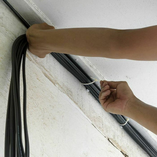 V-TAC Δεματικά Καλωδίων Πλαστικά 200mmx3.5mm σε Λευκό χρώμα (100τμχ) (11167)