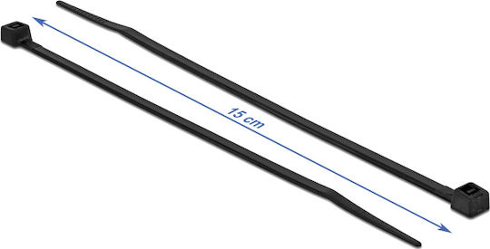 DeLock Cable Ties Plastic 150mm x 3.6mm in Black Colour (100 pcs) (19187)
